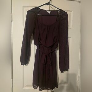 Speechless, Plum Long Sleeve Dress, Size S